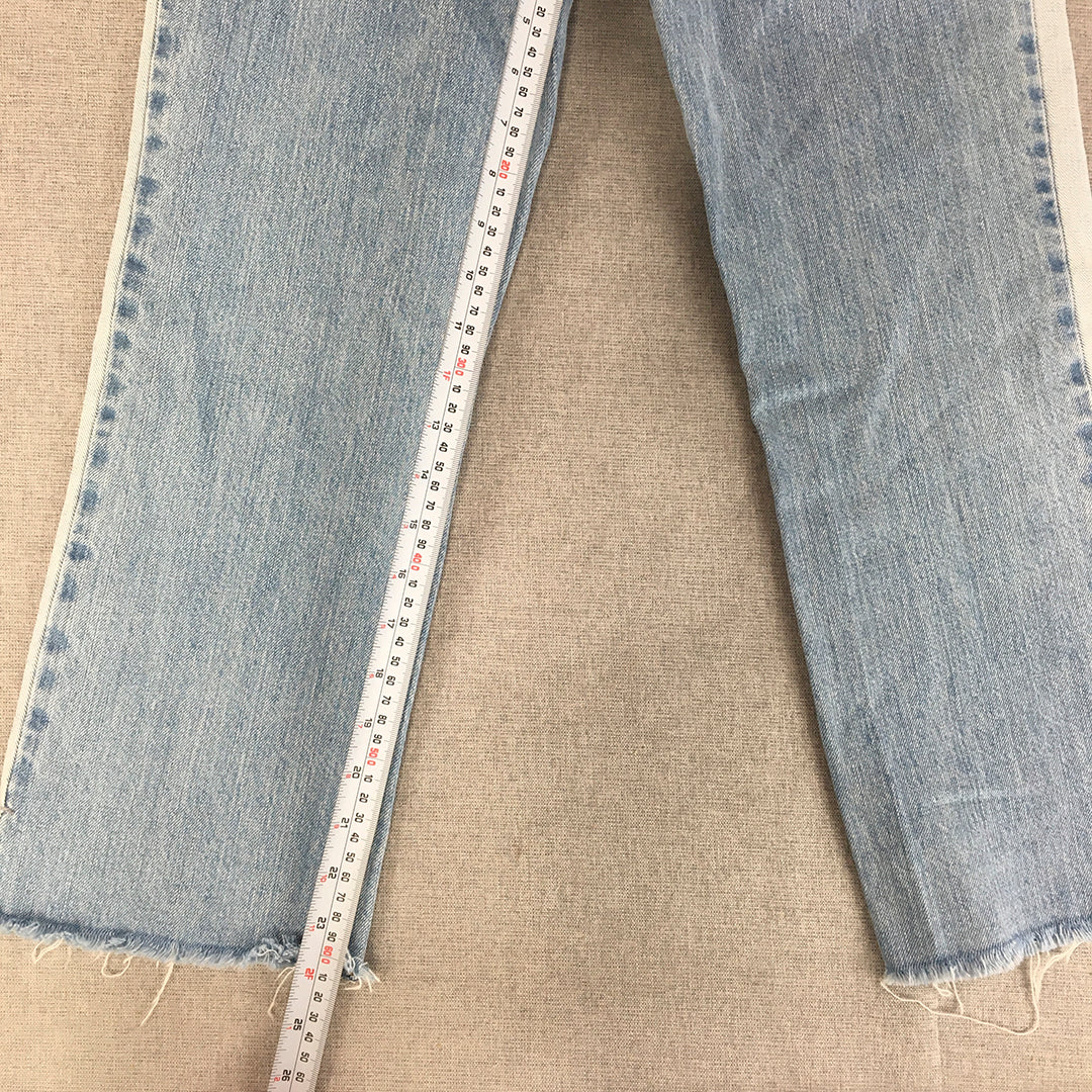 Nobody Denim Womens Jeans Size 24 Blue Straight Leg Light Wash Raw Hem