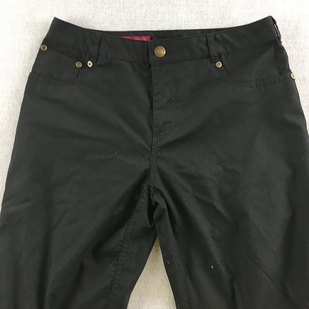 Joseph Dahdah & Co Womens Pants Size 6 Black Pockets Workwear