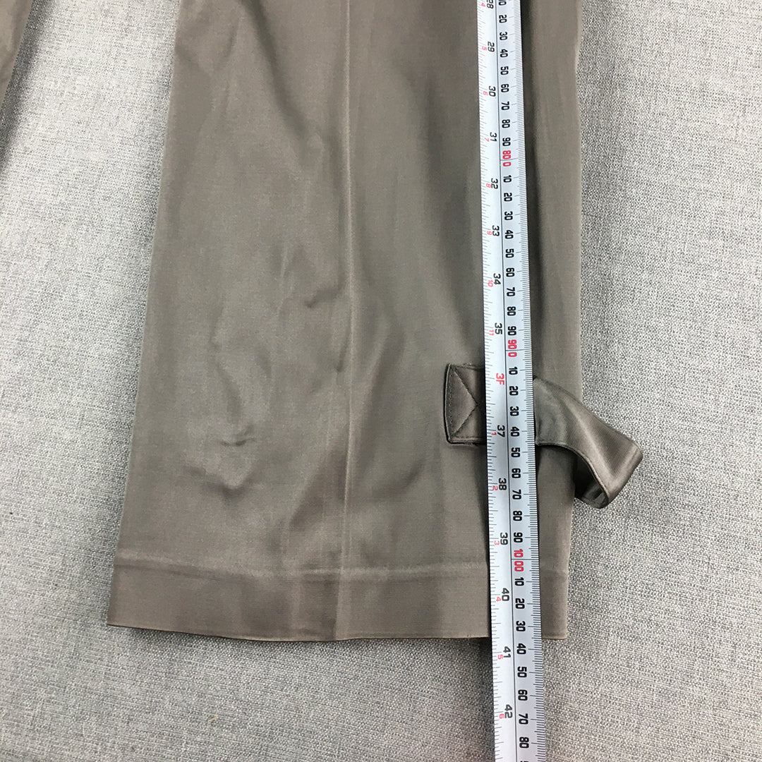 Vallen Womens Pants Size 12 Bronze / Grey Wide Leg Pockets