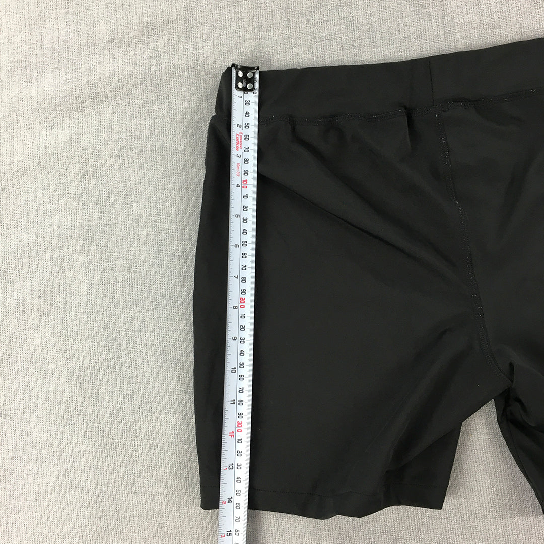 Motion Sport Womens Compression Shorts Size 10 Black Gym Activewear Legging