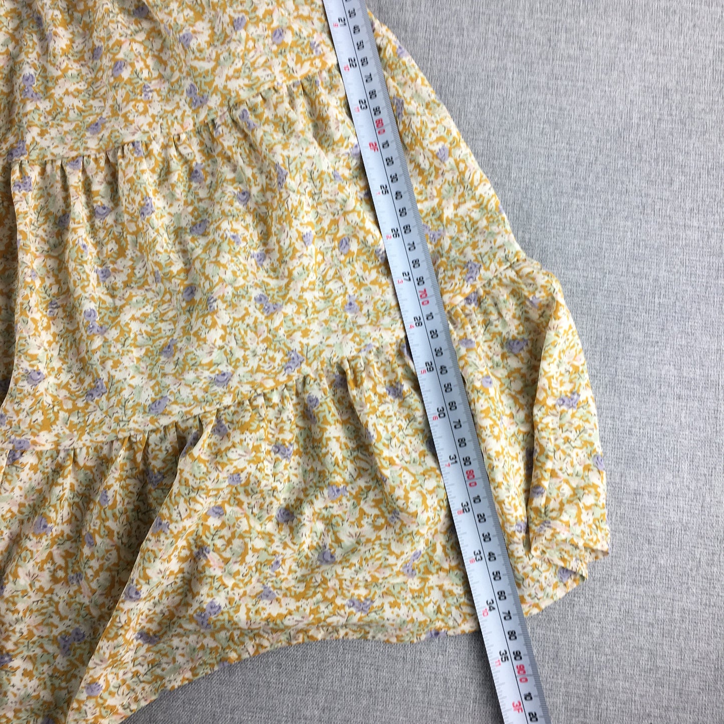 Thanne Womens Maxi Skirt Size 10 Yellow Floral Frilled