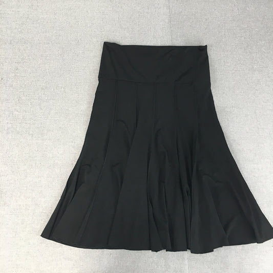 Pineapple Womens Skirt Size L Black Pleated A-Line