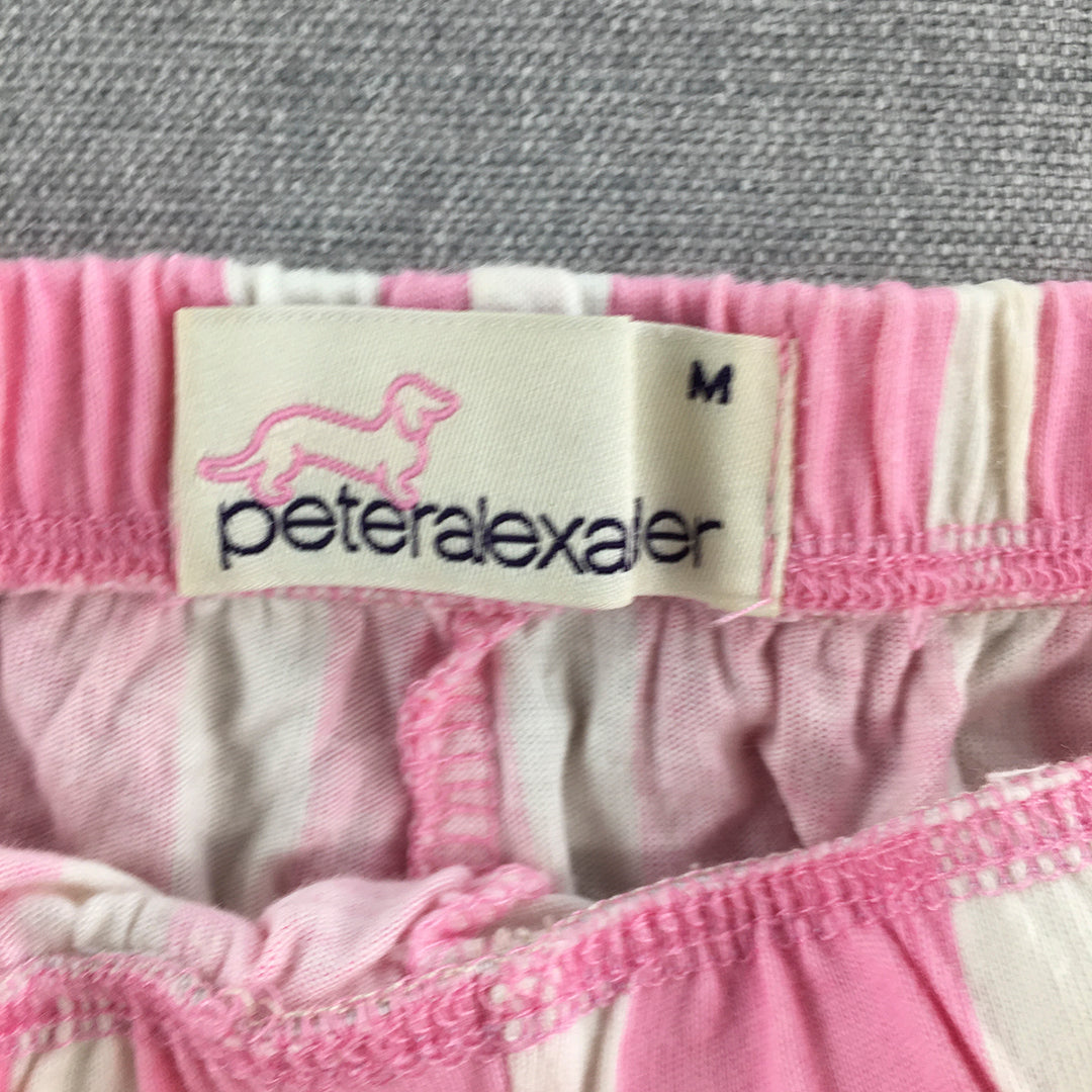 Peter Alexander Womens Sleep Shorts Size M Pink Striped Pajama