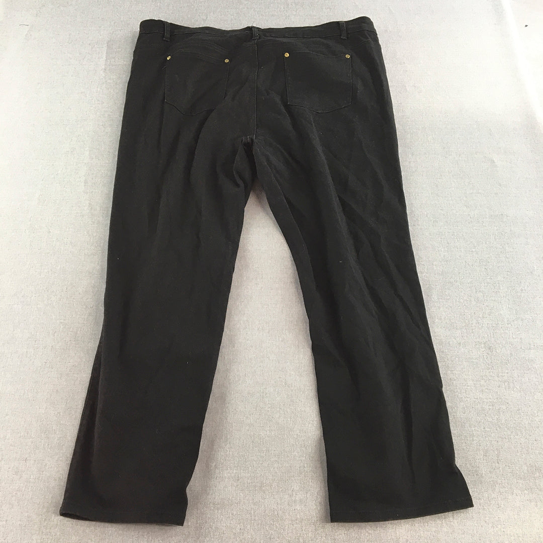 Lilly And Lou Womens Jeans Size 26 (W40) Black Dark Wash Straight Leg Denim