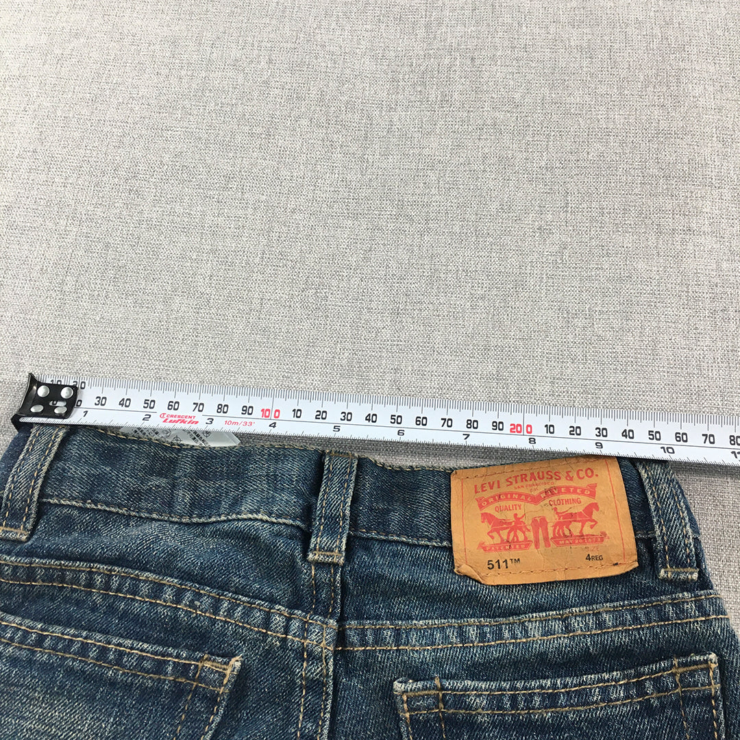 Levi's Kids Boys Jeans Size 3 - 4 Years Blue 511 Skinny Pockets Denim