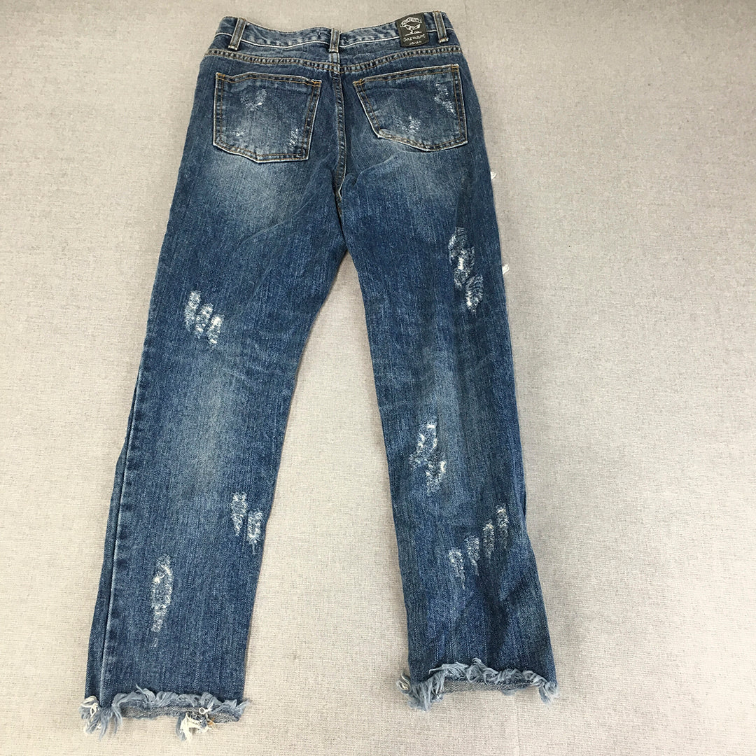 Needle And Thread Womens Jeans Size M (W26 x L24) Ripped Cropped Denim