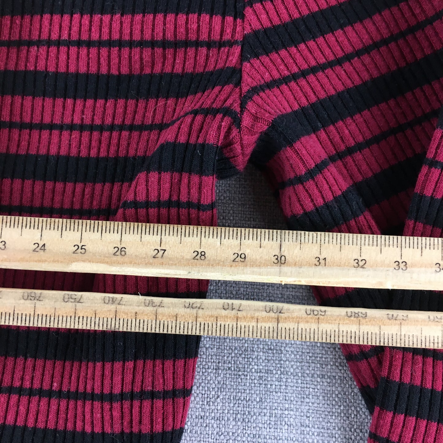 Old Navy Kids Girls Dress Youth Size M (8) Red Striped Long Sleeve