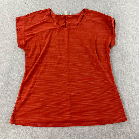 Vintage Suzie Womens Top Size L Red Short Sleeve Made In USA