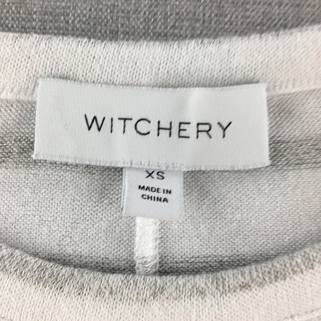 Witchery Womens Knit Sweater Size XS White Striped Pullover Jumper