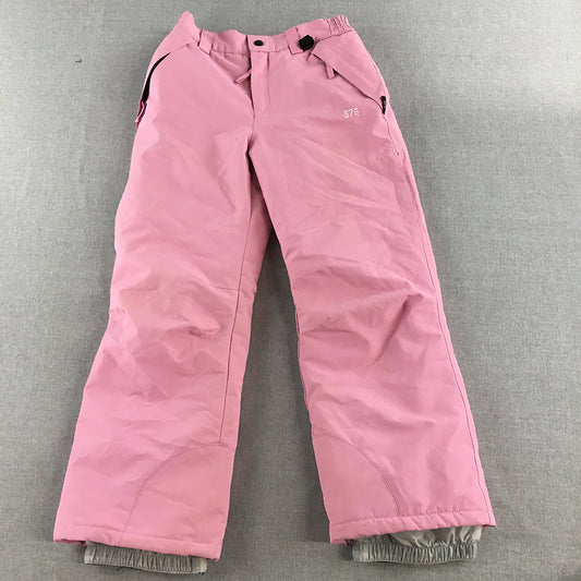 37 Degrees South Kids Girls Snow Pants Size 12 Pink Ski Pockets