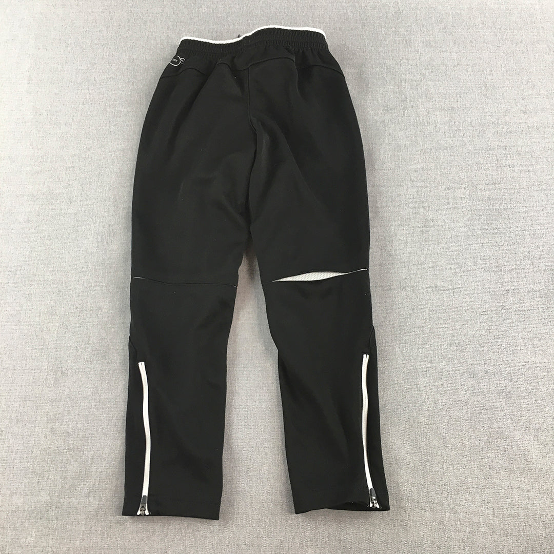 Puma Kids Girls Tracksuit Pants Youth Size S (8 Years) Black Logo Jogger