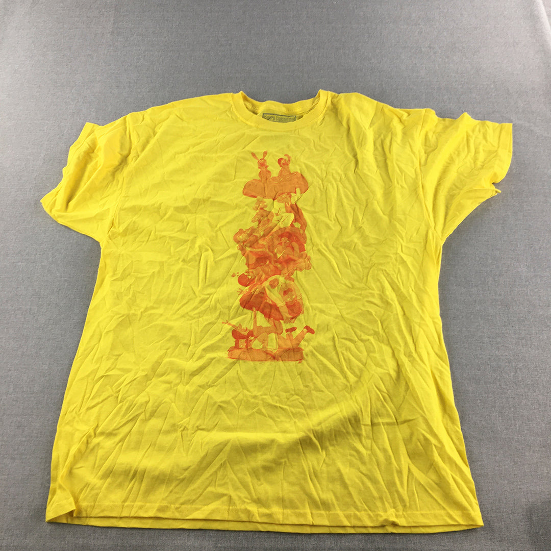 Bob's Burgers Mens T-Shirt Size 2XL Yellow Lootcrate Exclusive TV Show Tee