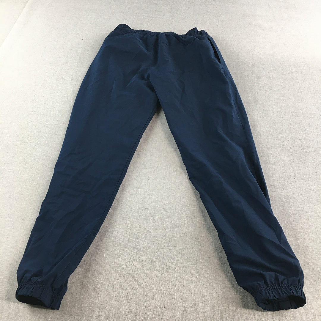 Adidas Kids Boys Tracksuit Pants Size 12 - 13 Years Blue Logo Jogger