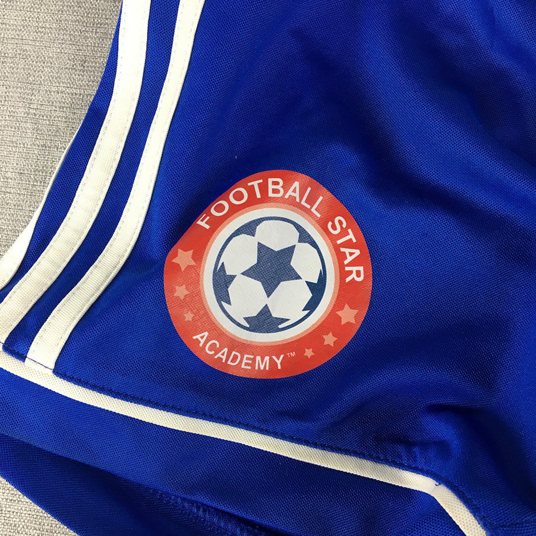 Adidas Kids Boys Shorts Size 9 - 10 Years Blue Football Academy Striped