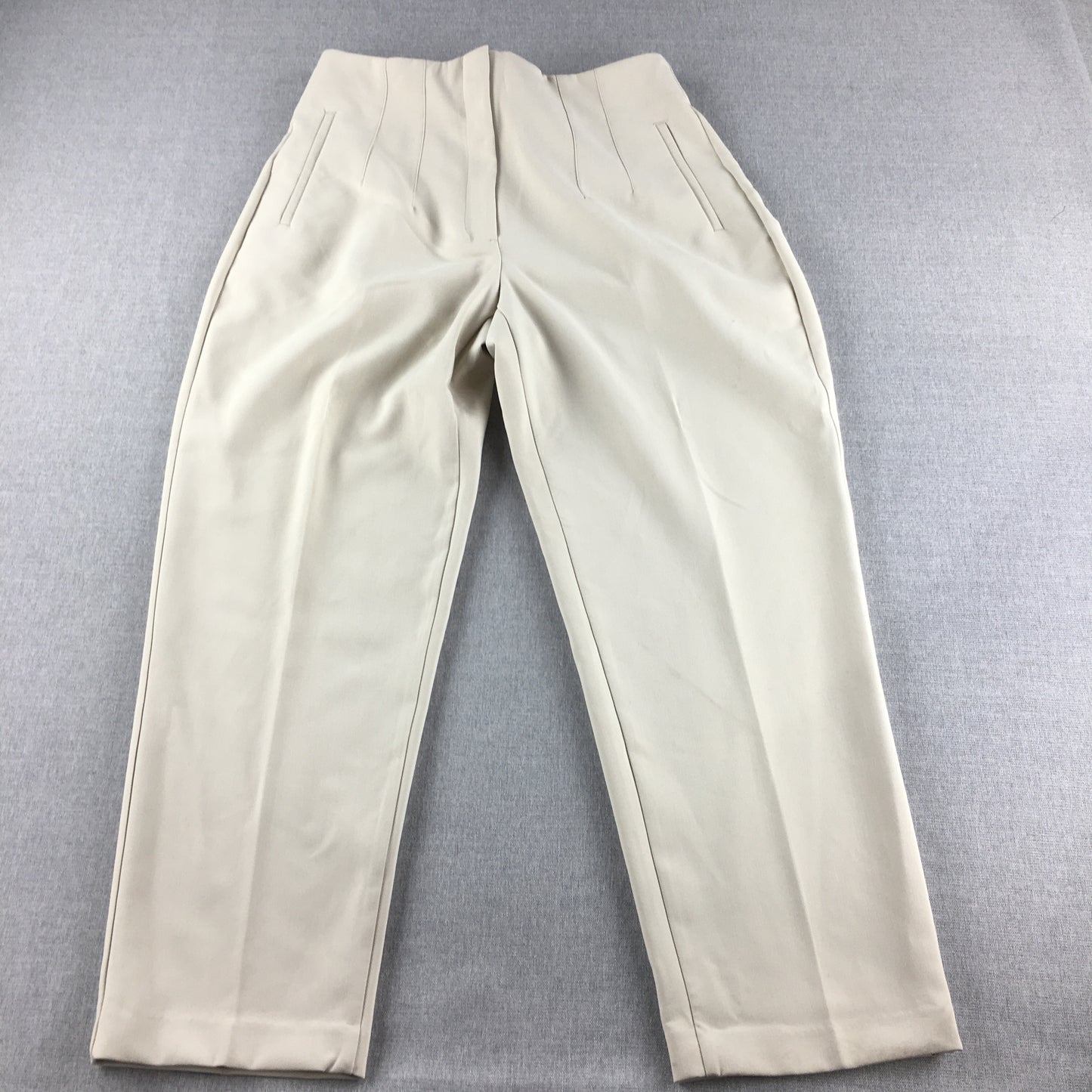 Zara Womens Dress Pants Size XL White Pleated