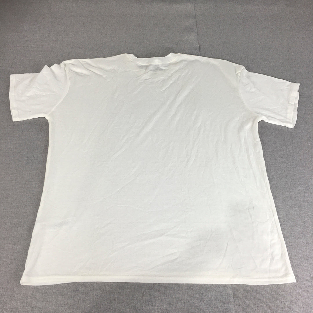 Boohoo Man T-Shirt Size M White Loose Fit Short Sleeve Crew Neck Tee