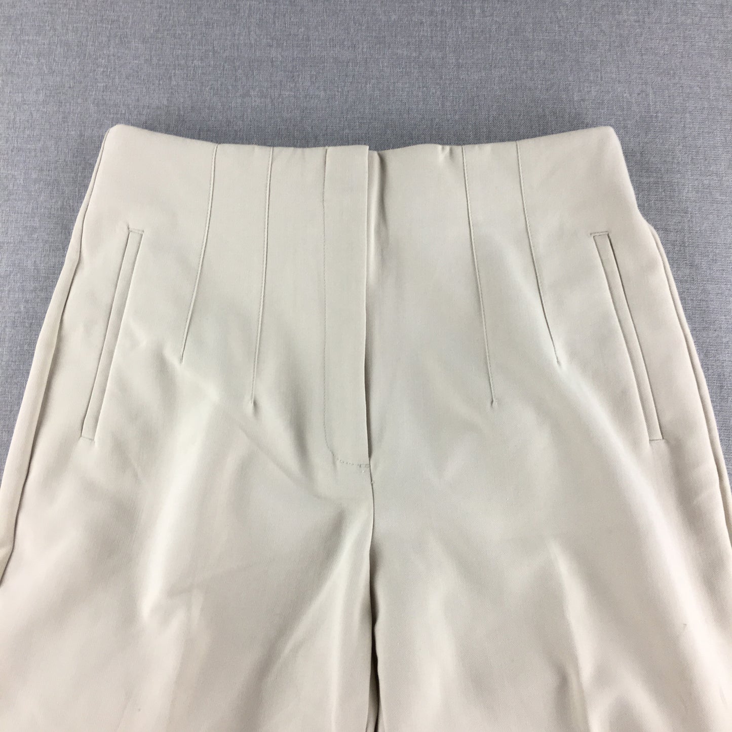 Zara Womens Dress Pants Size XL White Pleated