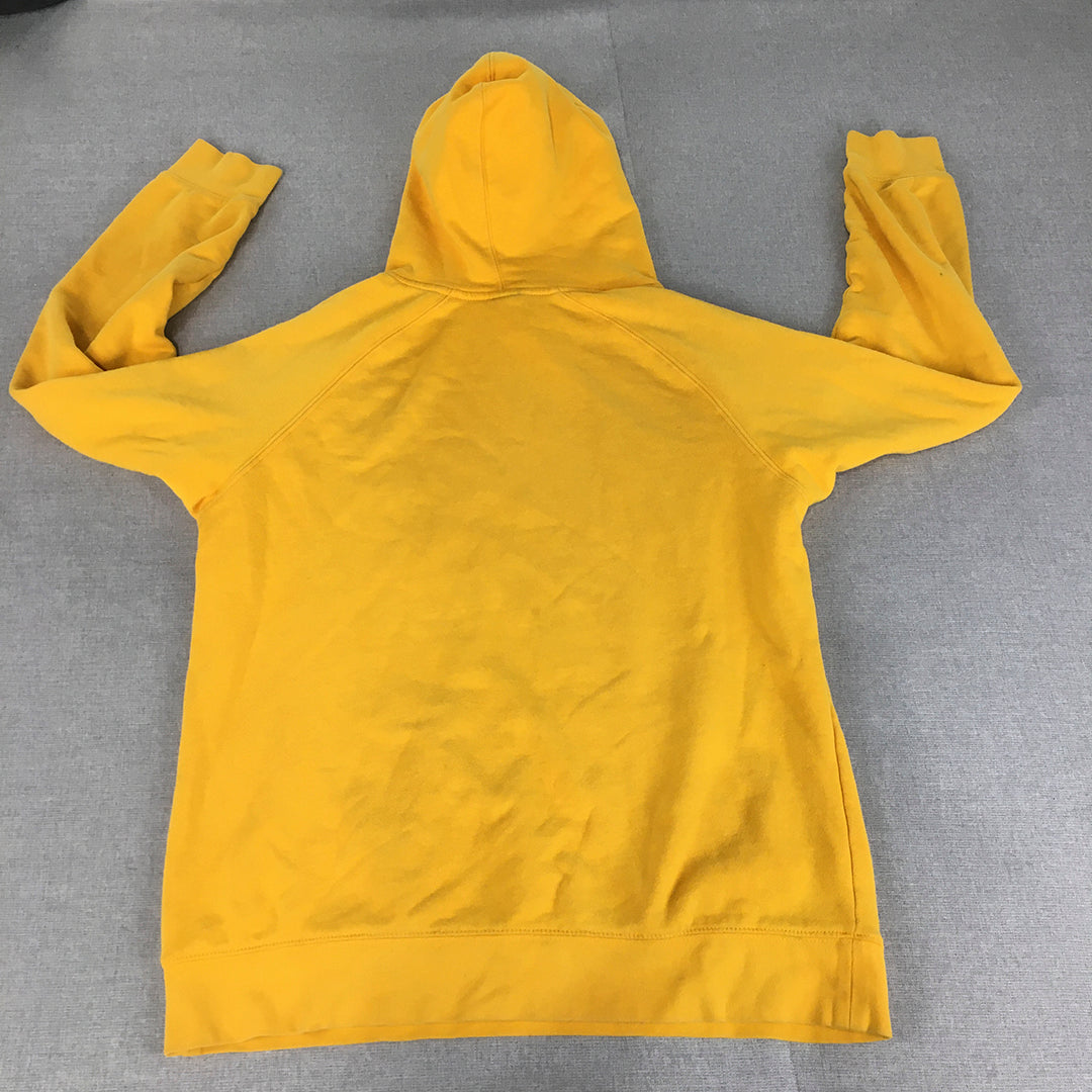 Ilabb Mens Hoodie Sweater Size M Yellow Pockets Pullover Jumper