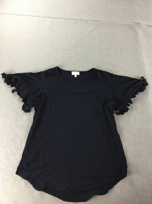 Witchery Womens Top Size S Navy Blue Short Sleeve T-Shirt