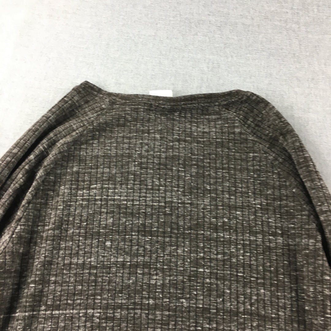 H&M Womens Knit Sweater Size L Brown Long Sleeve Pullover Jumper