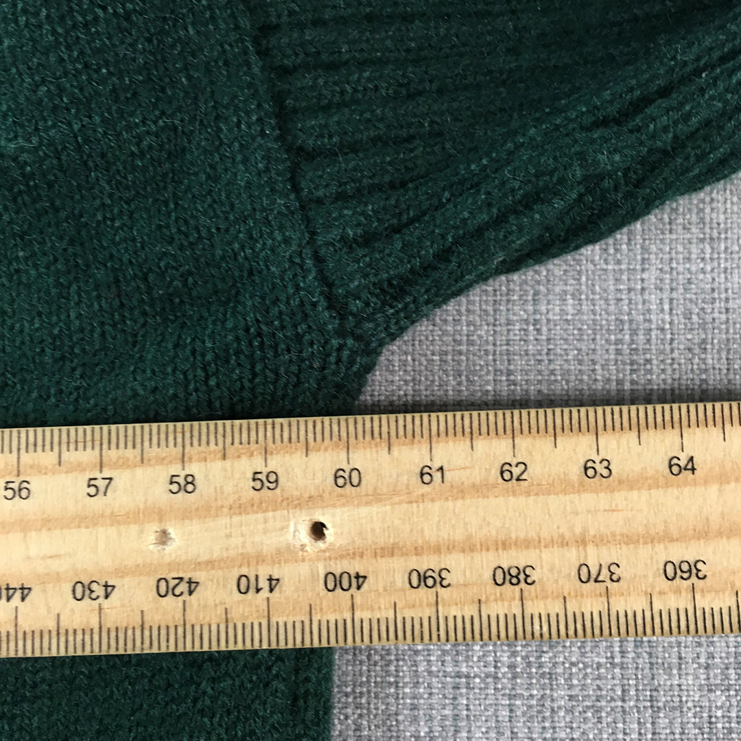 Sunny Girl Womens Turtleneck Sweater Size S Dark Green Pullover Jumper