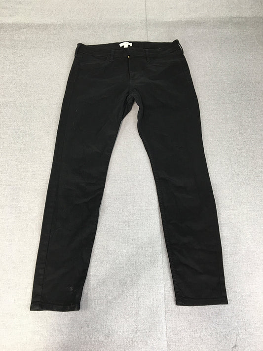 H&M Womens Jeans Size 10 Black Dark Wash Skinny Denim