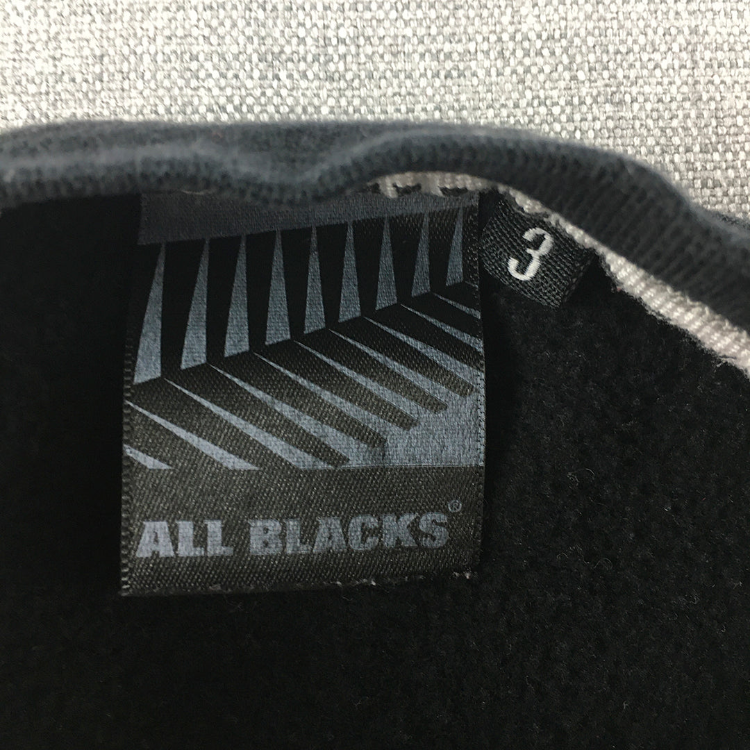 New Zealand All-Blacks Kids Boys Jumper Size 3 Toddler Black Rugby Union