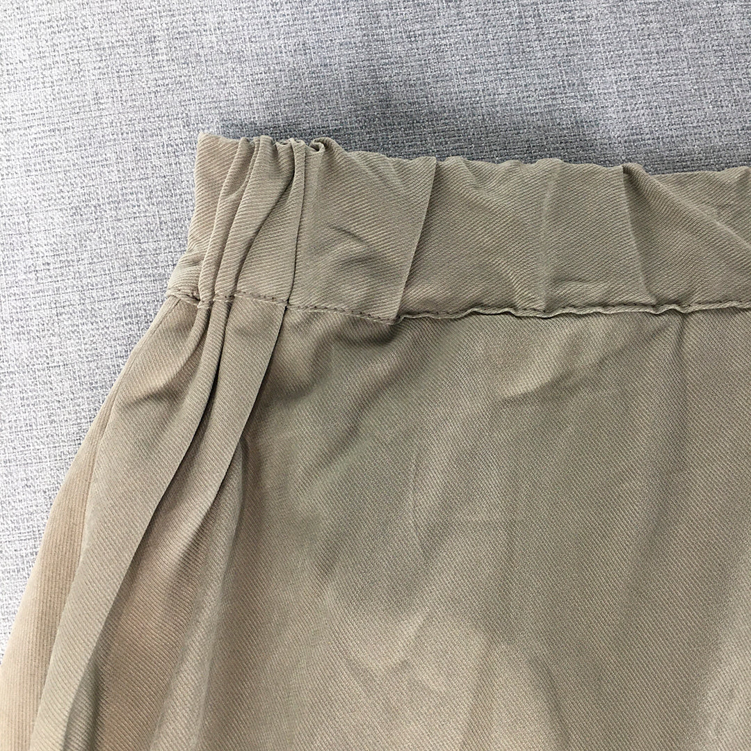 Bongbly Womens Maxi Skirt Size S Brown Pleated A-Line