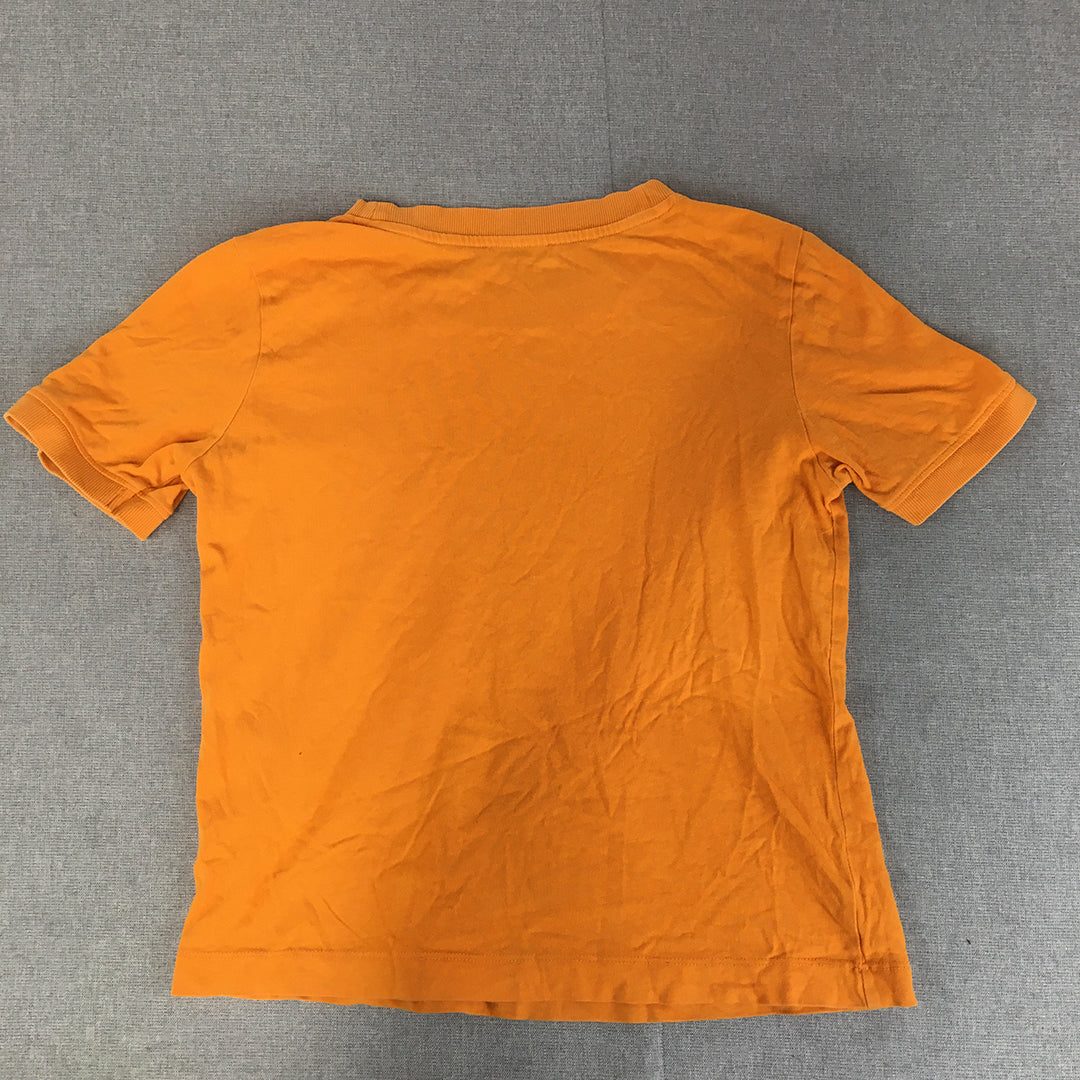 Zara Womens T-Shirt Size M Orange Short Sleeve Crew Neck Top