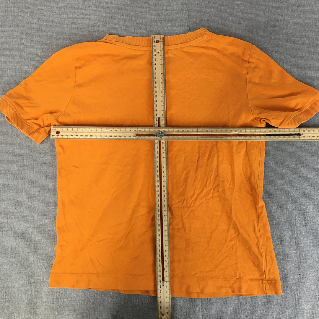 Zara Womens T-Shirt Size M Orange Short Sleeve Crew Neck Top