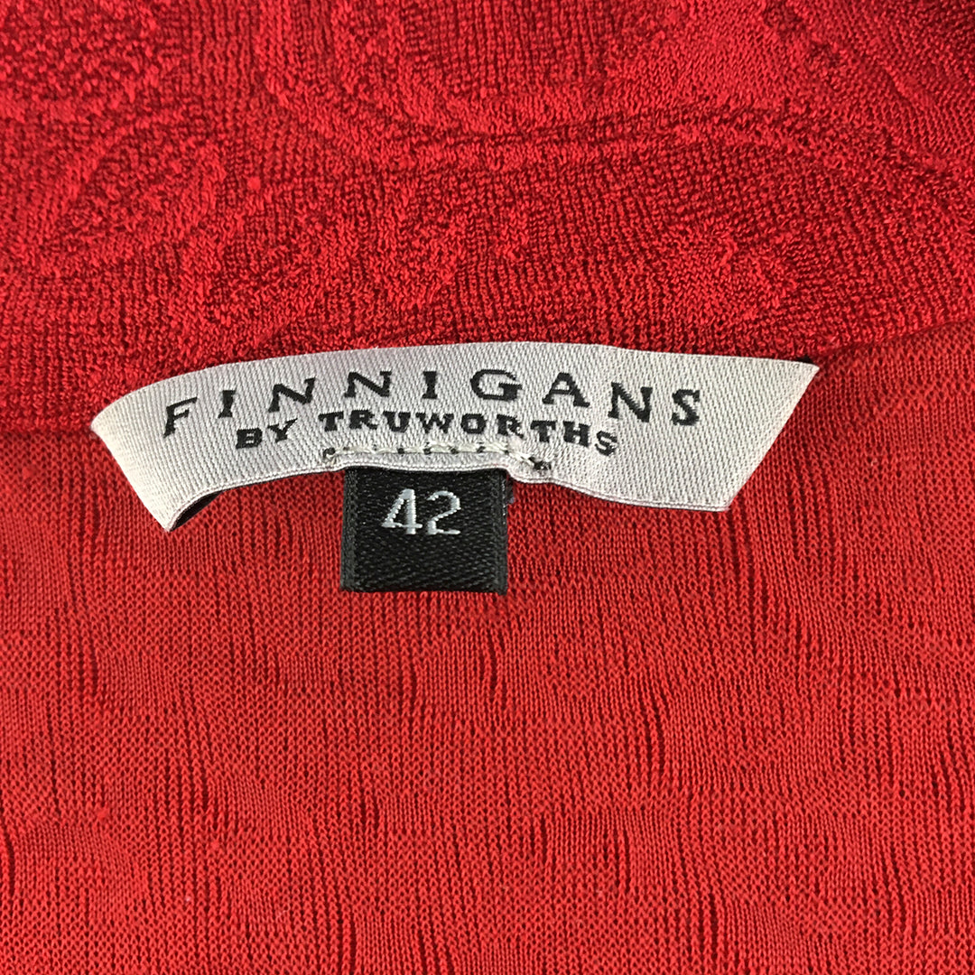 Finnigans By Truworths Womens Sweater Size L Red Paisley Knit Jumper