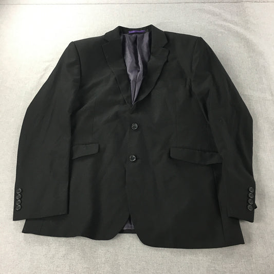 Burton Mens Suit Jacket Size 44 R (Large) Black Button Collard Coat