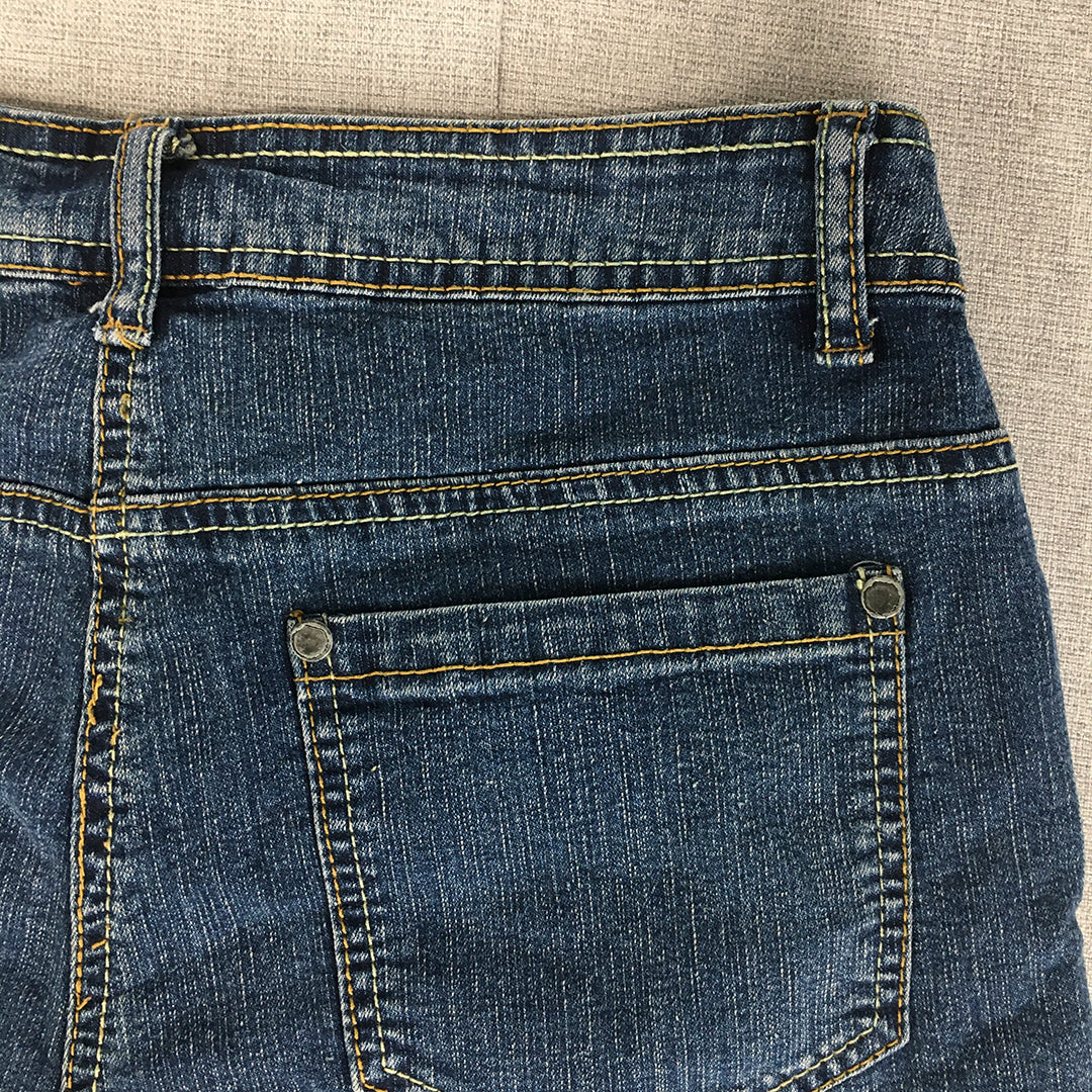 Contempo Womens Denim Shorts Size 10 Blue Pockets Jorts