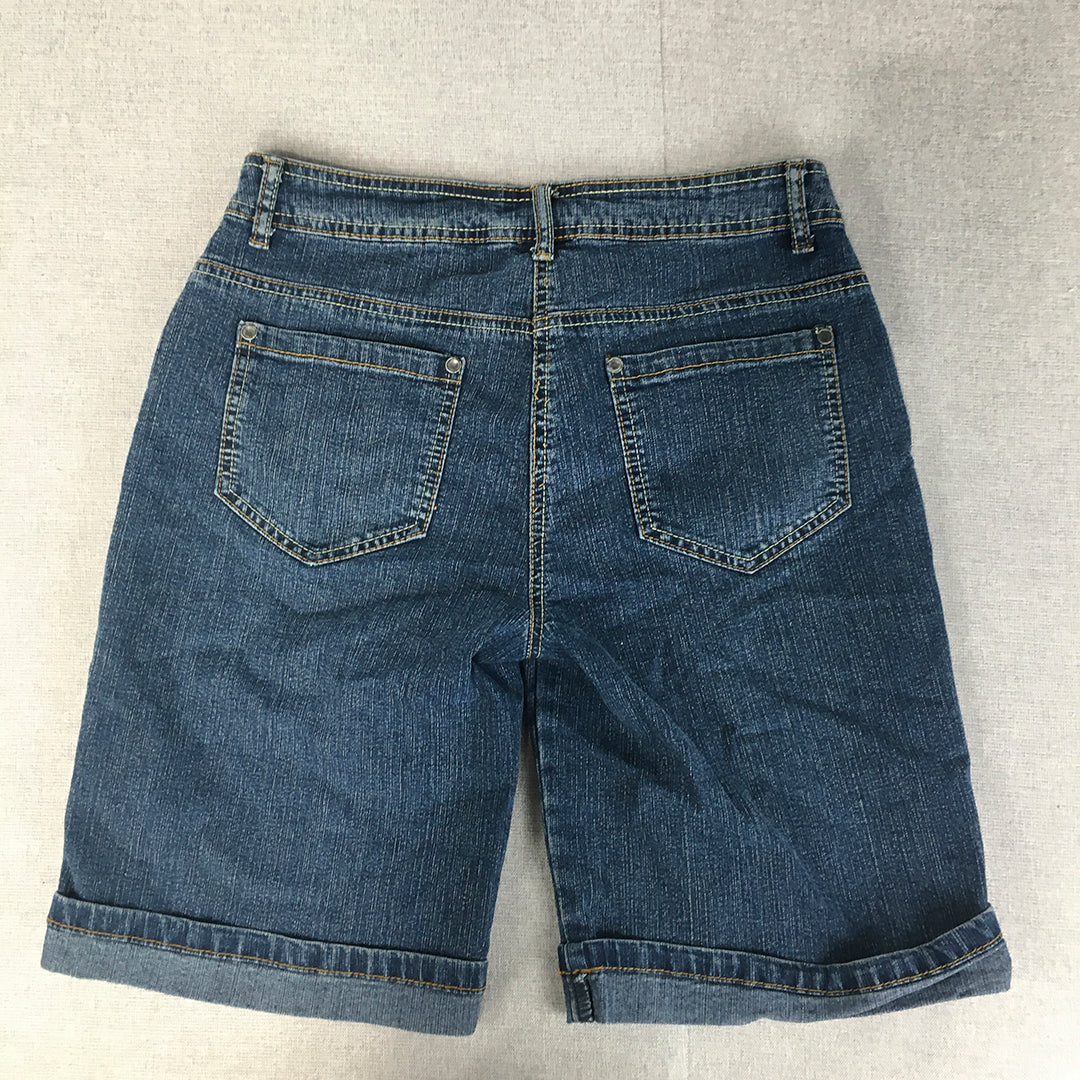 Contempo Womens Denim Shorts Size 10 Blue Pockets Jorts