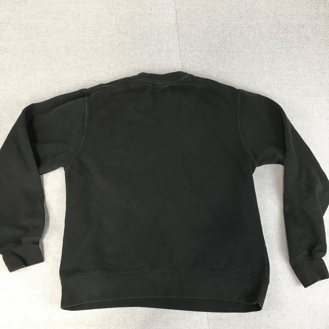 Visual Mens Sweater Size S Black Crew Neck Pullover Jumper