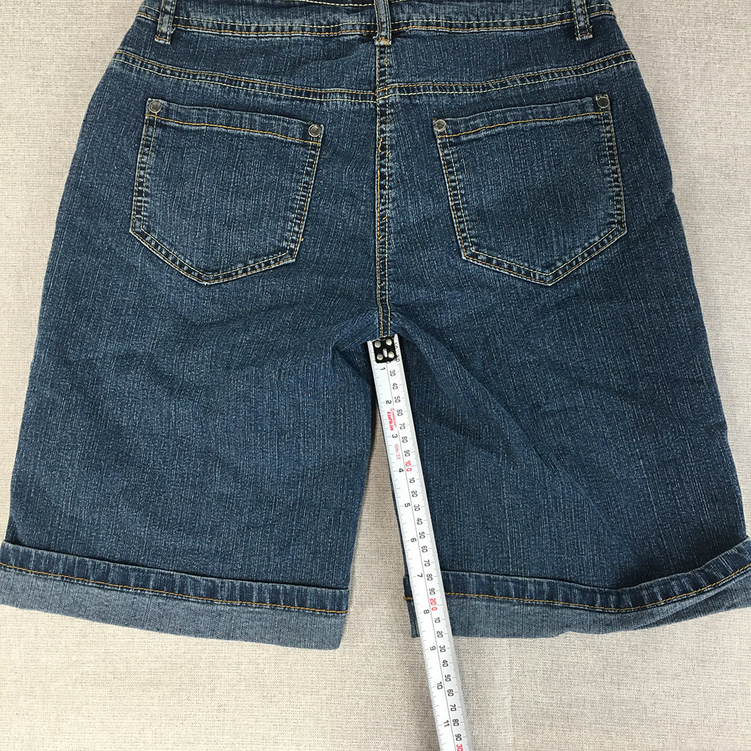 Contempo Womens Denim Shorts Size 10 Blue Pockets Jorts