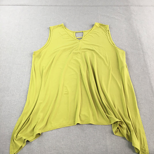 Taking Shape Womens Tank Top Size L Green Sleeveless Stretch Fabric Shirt