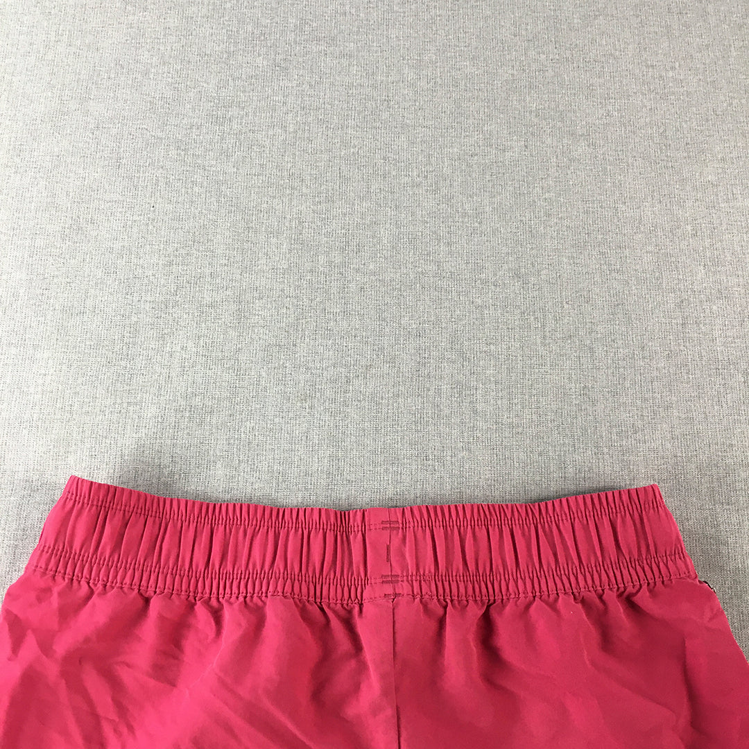 Puma Womens Shorts Size L (14 AUS) Pink Drawstring Elastic Waist Running