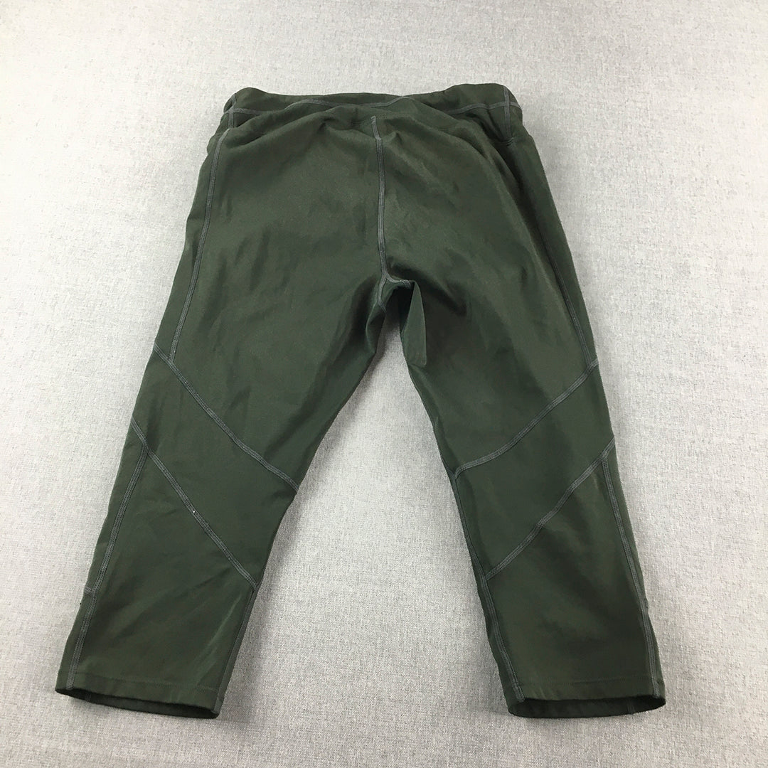 Rock Wear Womens Leggings Size 12 Green 3/4 Length