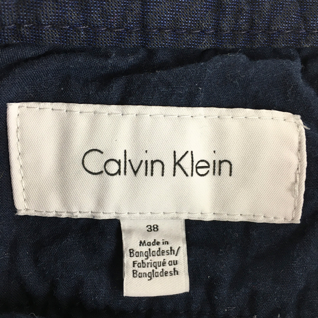 Calvin Klein Mens Chino Pants Size 38 Blue Pockets Casual Walking