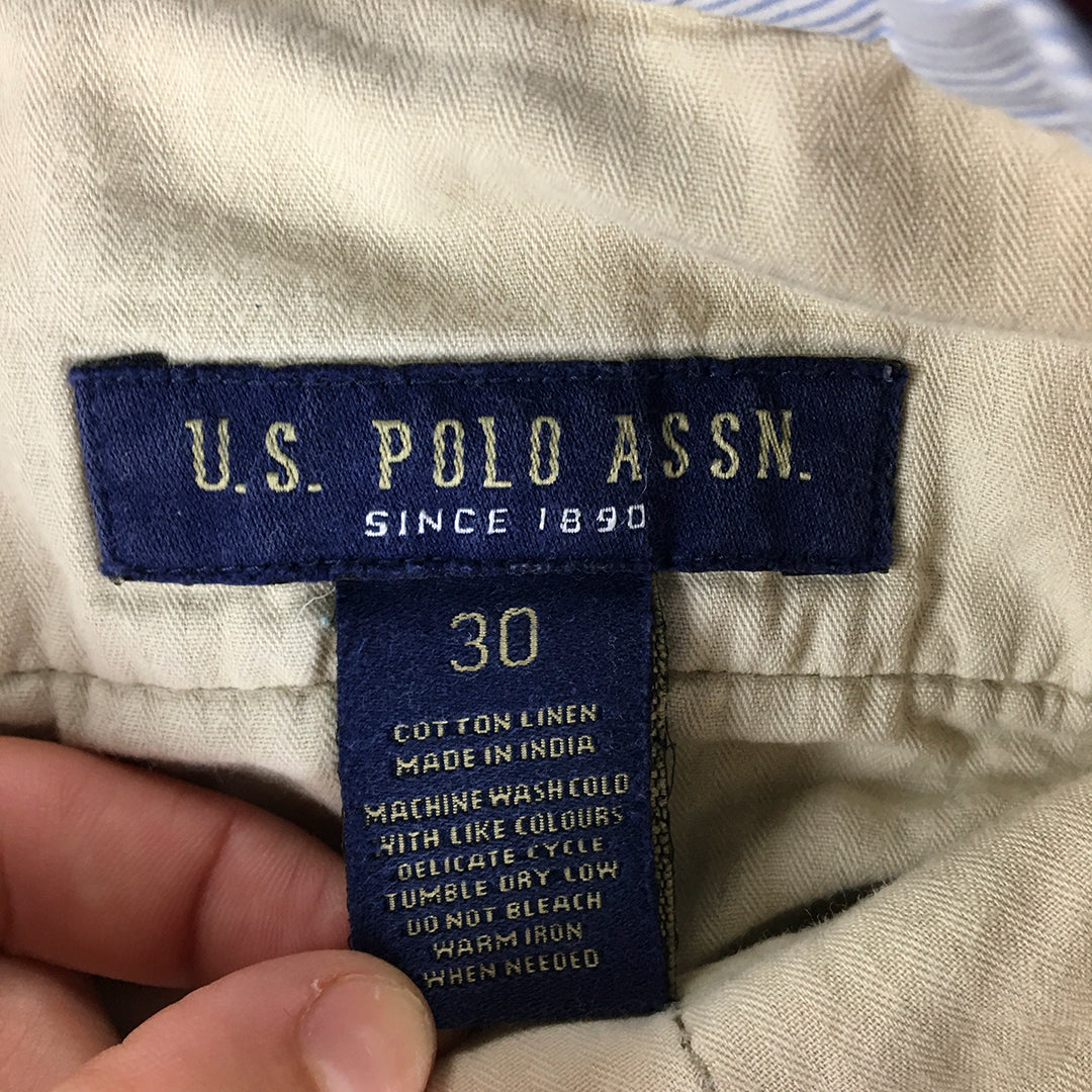 U.S. Polo Assn. Mens Chino Pants Size 30 Light Brown Pockets Straight Leg