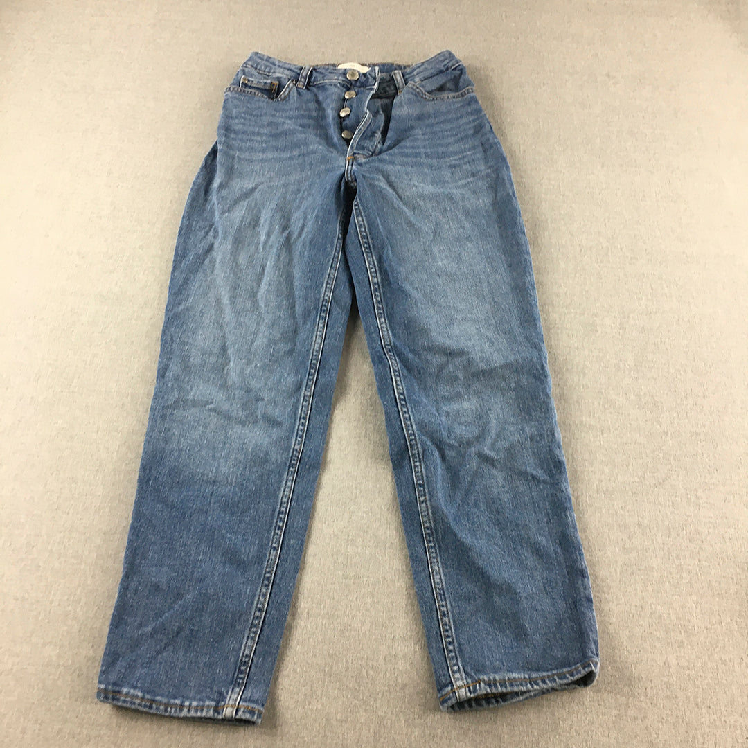 H&M Womens Jeans Size 2 (W26) Blue Straight Leg Denim