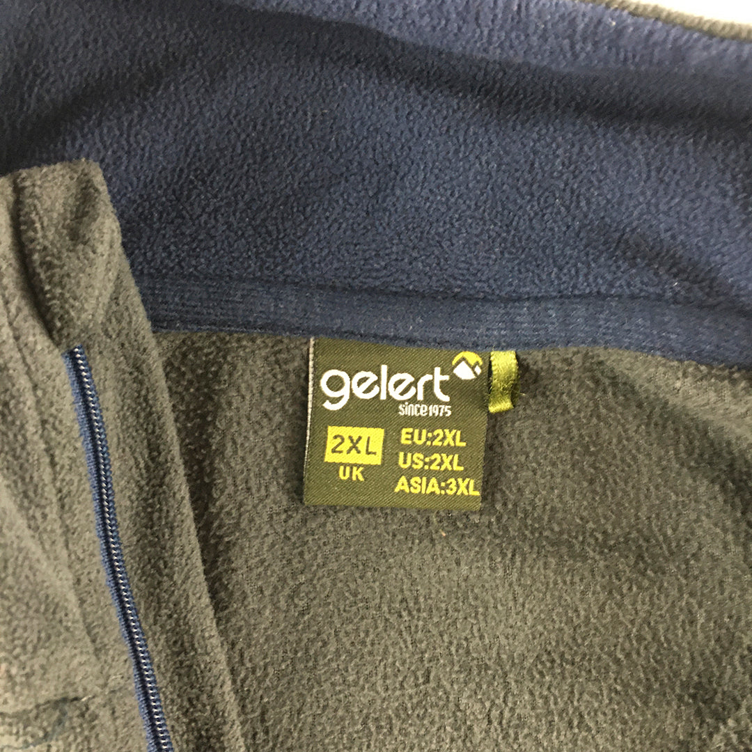 Gelert Womens Fleece Sweater Size 2XL Black Logo 1/4 Zip Pullover Jumper