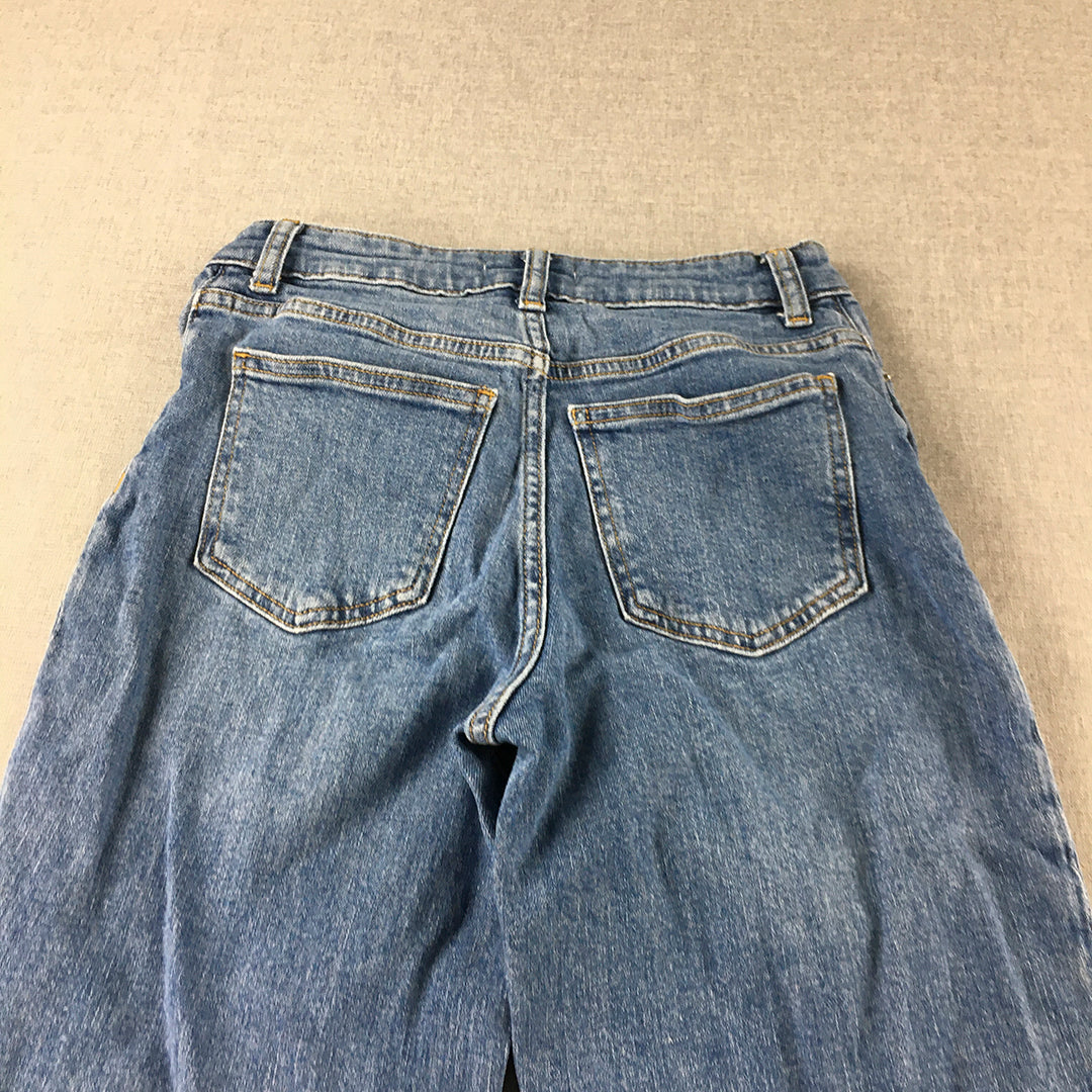 H&M Womens Jeans Size 2 (W26) Blue Straight Leg Denim