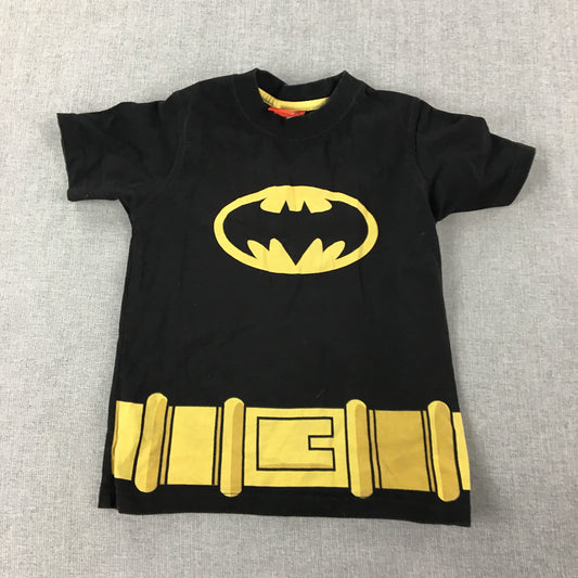 Batman Kids Boys T-Shirt Size 3 Black DC Comics Super Hero Top